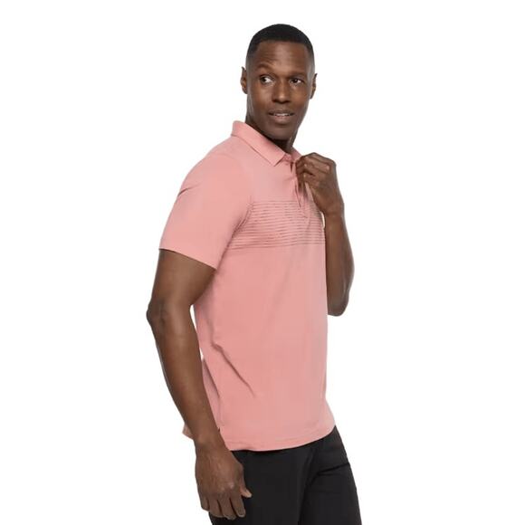 New NWT Travis Mathew Dusty Rose Relocation Polo Shirt Men's Size XL - Picture 2 of 5